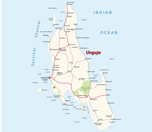 Sansibar Karte